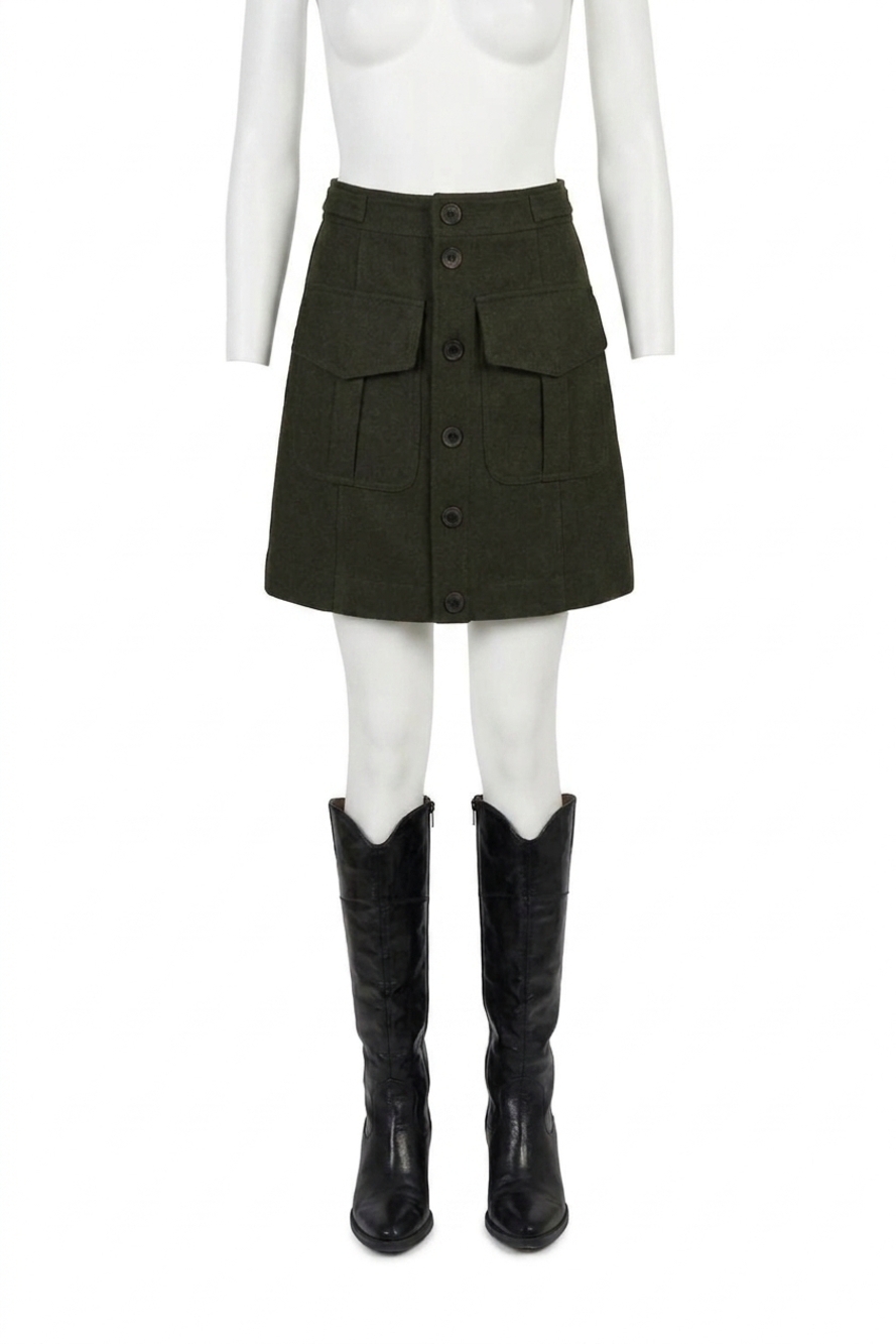 NEW THE NORMAL BRAND utility mini skirt in green